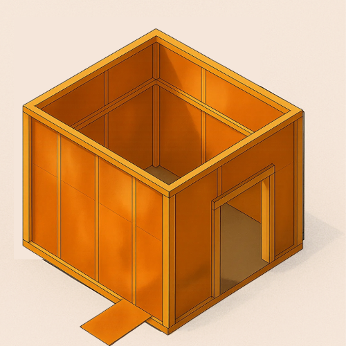 Copper mesh RF shielding installation